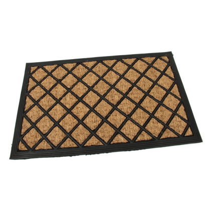 Kokosová čisticí rohož Rhombus 40 x 60 x 0,8 cm, hnědá