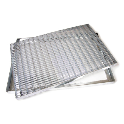 Kovová rohož Grid 50 x 100 x 3,3 cm, stříbrná