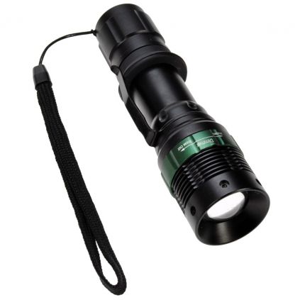 Kovová svítilna 3W CREE LED, černá