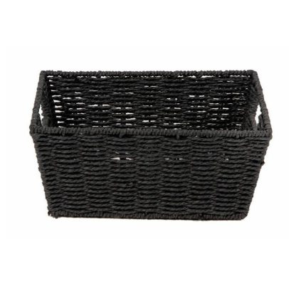 Pletený košík Compactor 31 x 24 x 14 cm, černá