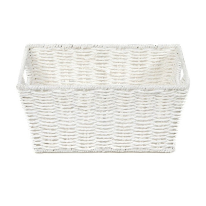 Pletený košík Compactor 31 x 24 x 14 cm, bílá
