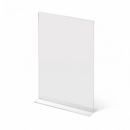 Plexi stojánek typu T na výšku, formát A6, čirá