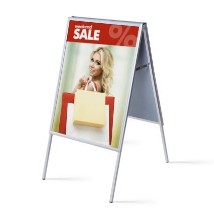 Reklamní áčko 700 x 1000 mm, ostrý roh, profil 25 mm, hliník