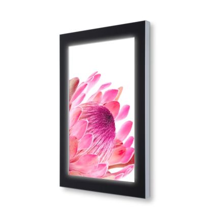 Venkovní informační vitrína s LED osvětlením 70 x 100 cm, černá