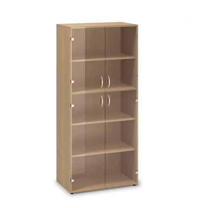 Vysoká skříň ProOffice 80 x 45,8 x 178 cm, buk