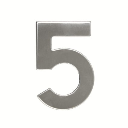 Domovní číslo "5", RN.95L, nerez