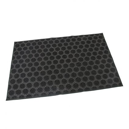 Gumová čisticí rohož Circles 40 x 60 x 0,7 cm, černá