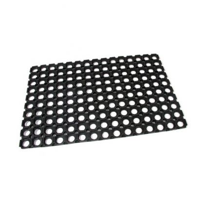 Gumová čisticí rohož Honeycomb 40 x 60 x 1,6 cm, černá