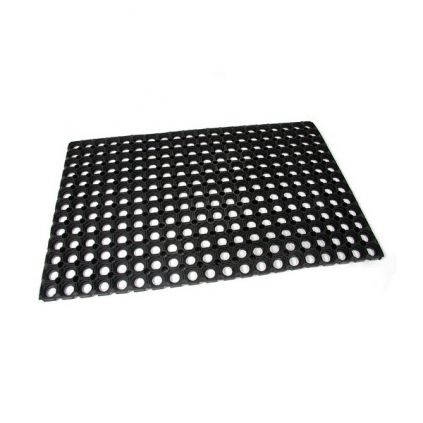 Gumová čisticí rohož Honeycomb 50 x 80 x 2,2 cm, černá