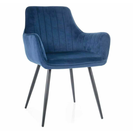 54288 jidelni zidle viona velvet modra