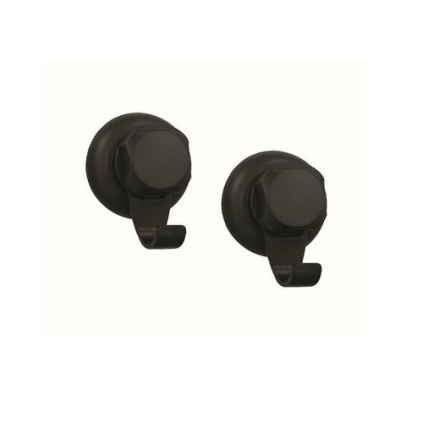 Háčky do koupelny Compactor Bestlock Black, 2 ks, černá
