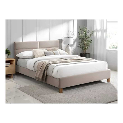 53844 postel sierra velvet 120 x 200 cm bezova