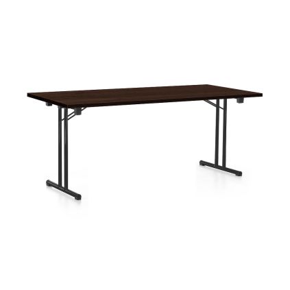 Skládací stůl 180 x 80 cm, černá podnož, wenge