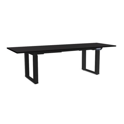 Výškově nastavitelný stůl OfficeTech Strong 240 x 80 cm, černá podnož, černá