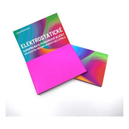 Elektrostatický poznámkový bloček Symbionotes 7 x 10 cm - 100 listů, růžová