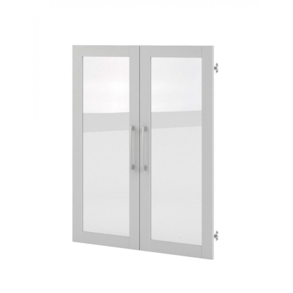 Dvířka pro skříně Modulo 83,6 x 105,4 cm prosklená, bílá / čirá
