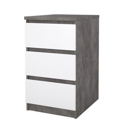 Komoda Simplicity 40 x 50 x 70 cm, šedá / bílý lesk