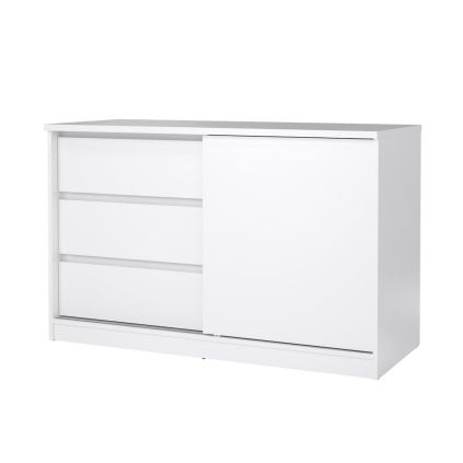 Komoda Simplicity 118,9 x 50 x 75,6 cm, bílý lesk
