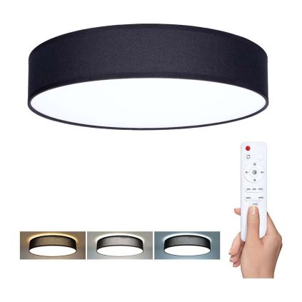 LED stropní světlo s dálkovým ovládáním Penley nastavitelné - průměr 40 cm, černá