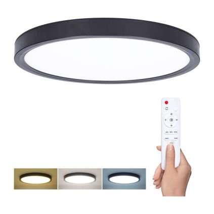LED stropní světlo s dálkovým ovládáním Estela nastavitelné - průměr 30 cm, černá