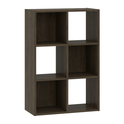 Regál Sinde 2x3, tmavý ořech