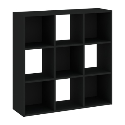 Regál Sinde 3x3, černá