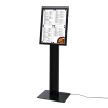 Menu vitrína s LED osvětlením 4 x A4, černá
