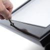 Menuboard s vitrínou 2 x A4, černá