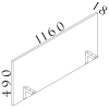 Paraván Visio LUX 116 cm, dub