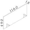 Paraván Visio LUX 116 cm, šedá