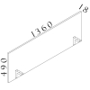 Paraván Visio LUX 136 cm, dub