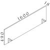 Paraván Visio LUX 160 cm, šedá