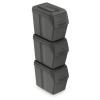 Set košů na tříděný odpad, 3 x 20 l, šedá