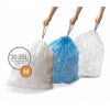 Stahovací sáčky na odpadky 30-35 l, typ H - 60 ks, bílá