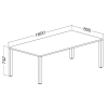 Stůl ProOffice B 160 x 80 cm, buk