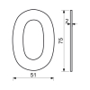 Domovní číslo "0", RN.75L, černá