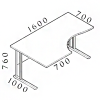 Ergonomický stůl Visio 160 x 100 cm, levý, buk