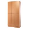 Dřevěná šatní skříňka Visio - 6 boxů, 90 x 45 x 185 cm, cylindrický zámek, buk