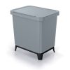 Odpadkový koš, 2 x 10 l, šedá