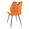 Jídelní židle Arco Velvet, oranžová / černá