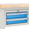 Dílenský stůl Solid OAK-23, 150 cm, 2 závěsné boxy, dub