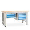 Dílenský stůl Solid OAK-24, 150 cm, 2 závěsné boxy, dub