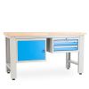 Dílenský stůl Solid OAK-12, 150 cm, 2 závěsné boxy, dub