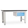 Dílenský stůl Solid MDF-02, 150 cm, závěsný box, černá