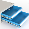 Dílenský stůl Solid MDF-20, 150 cm, závěsný box, černá