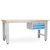Dílenský stůl Solid OAK-02, 180 cm, závěsný box, dub