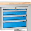 Dílenský stůl Solid OAK-03, 180 cm, závěsný box, dub