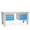 Dílenský stůl Solid OAK-33, 180 cm, 2 závěsné boxy, dub