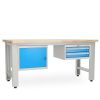 Dílenský stůl Solid OAK-12, 180 cm, 2 závěsné boxy, dub