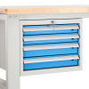 Dílenský stůl Solid OAK-43, 180 cm, 2 závěsné boxy, dub